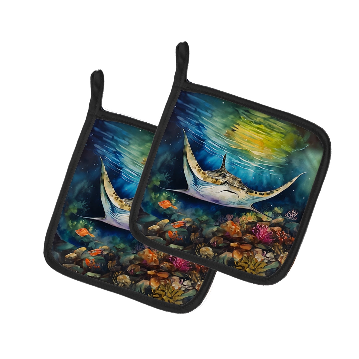 DAC2831PTHD 7.5 x 7.5 in. Sting Ray Pot Holders - Set of 2