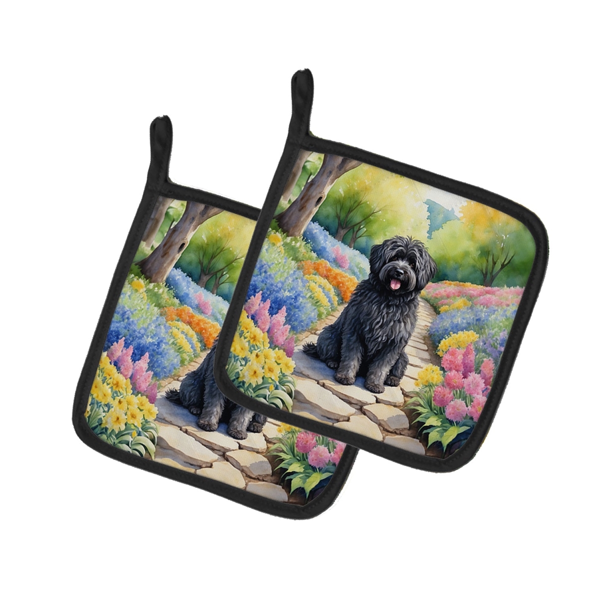 DAC6701PTHD 7.5 x 7.5 in. Puli Spring Path Pot Holders - Set of 2