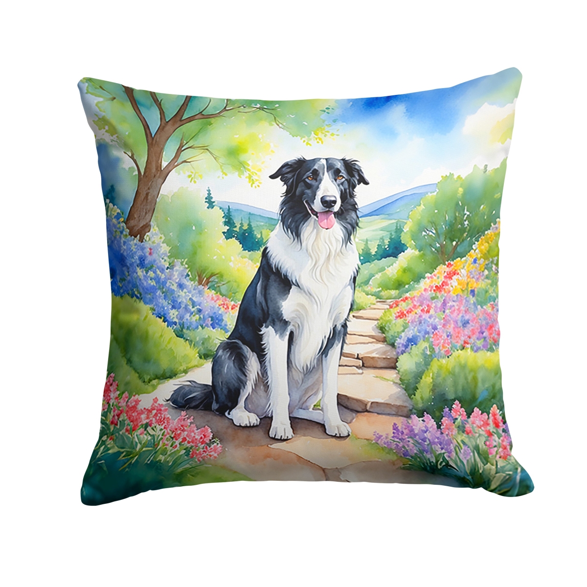 DAC6576PW1818 18 x 18 in. Borzoi Spring Path Throw Pillow