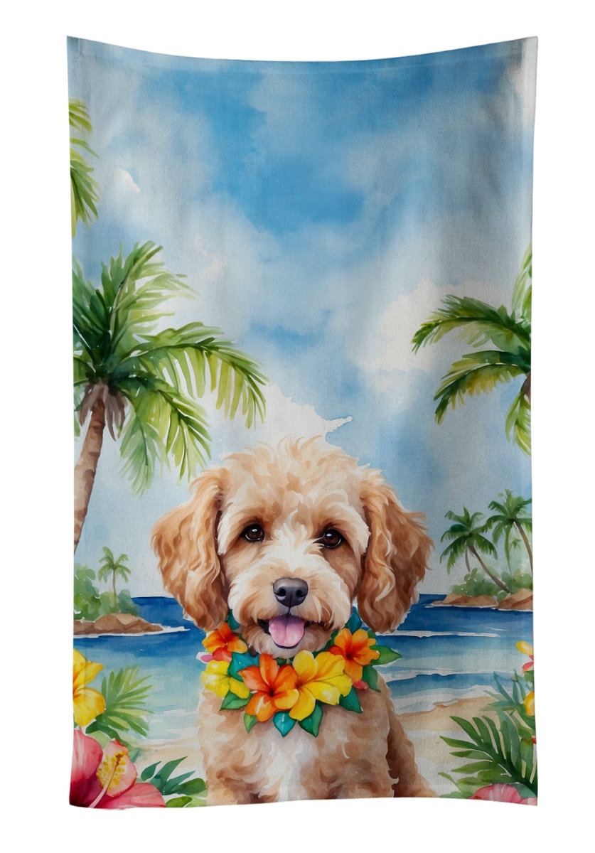 DAC6409KTWL 25 x 15 in. Cockapoo Luau Kitchen Towel