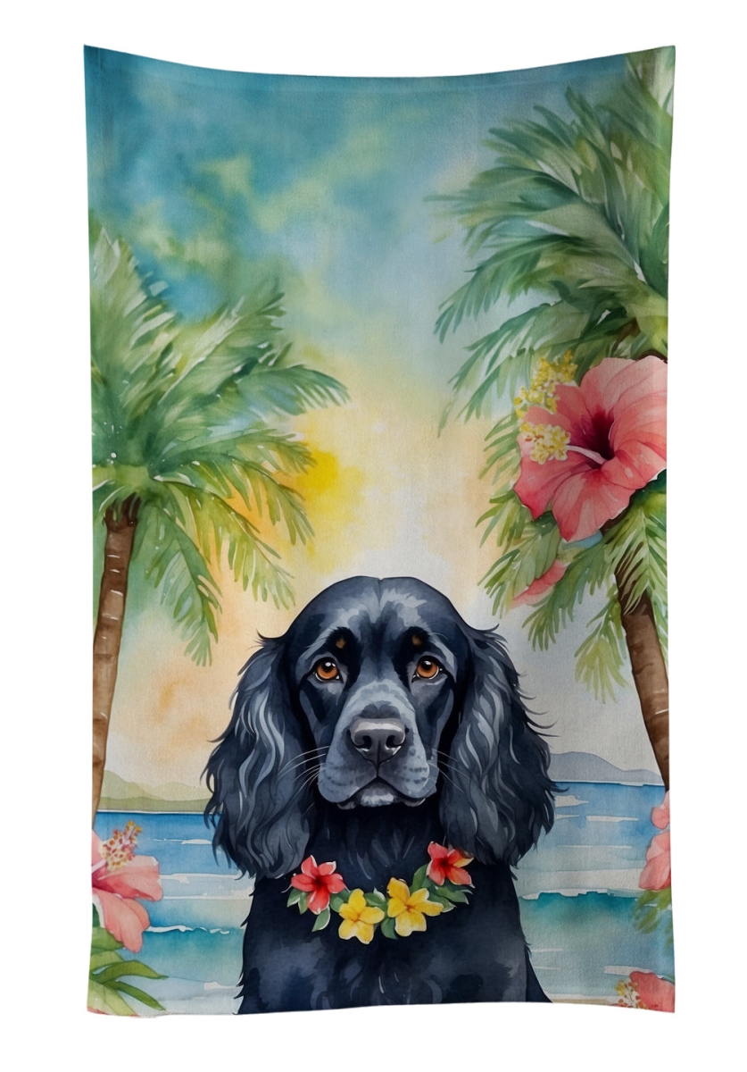 DAC6411KTWL 25 x 15 in. Cocker Spaniel Luau Kitchen Towel