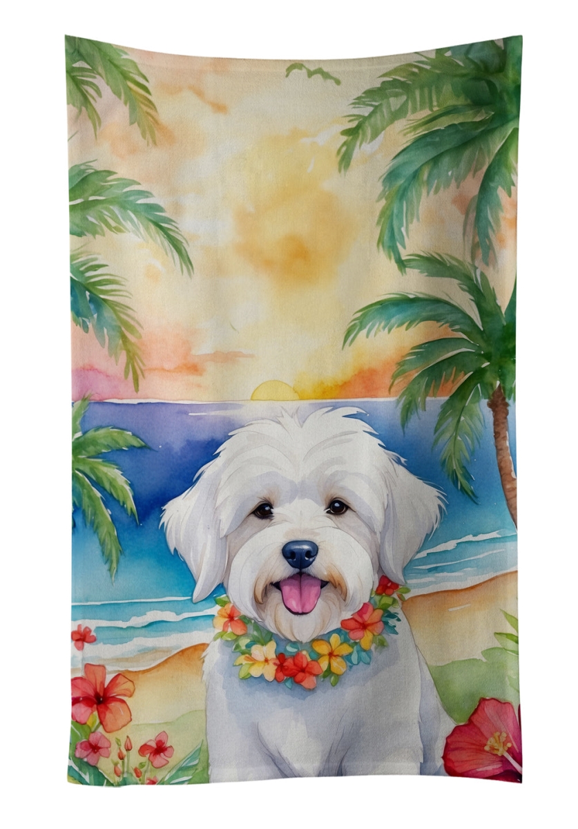 DAC6416KTWL 25 x 15 in. Coton de Tulear Luau Kitchen Towel