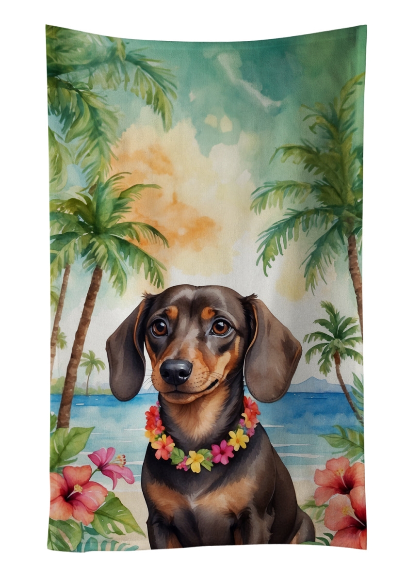 DAC6418KTWL 25 x 15 in. Dachshund Luau Kitchen Towel