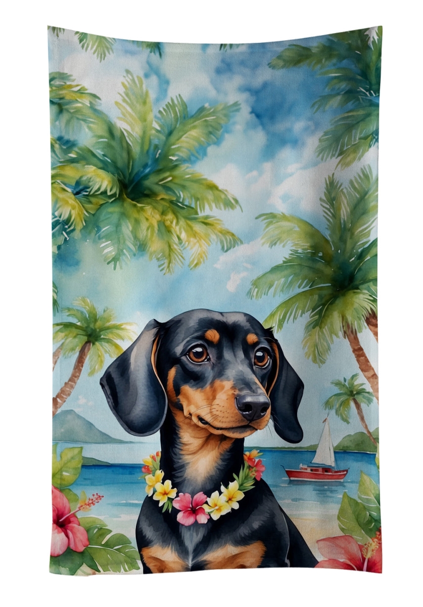 DAC6419KTWL 25 x 15 in. Dachshund Luau Kitchen Towel