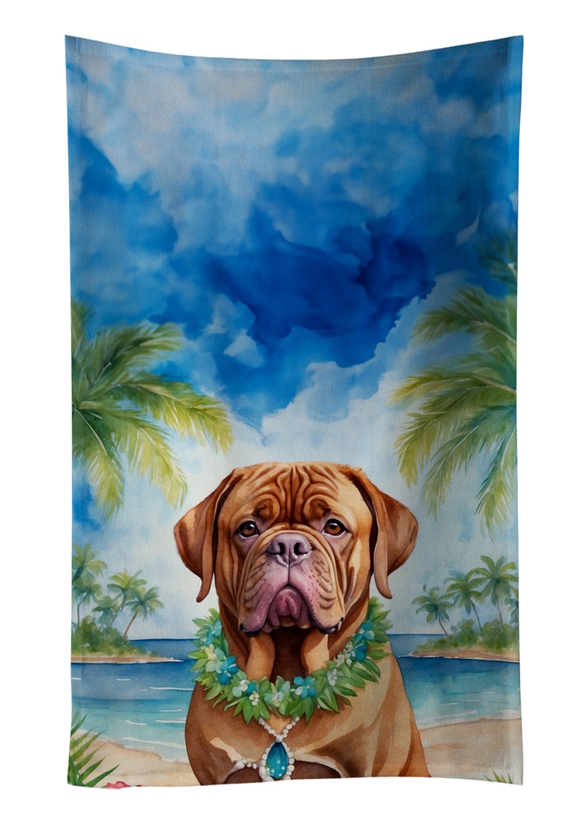 DAC6423KTWL 25 x 15 in. Dogue de Bordeaux Luau Kitchen Towel