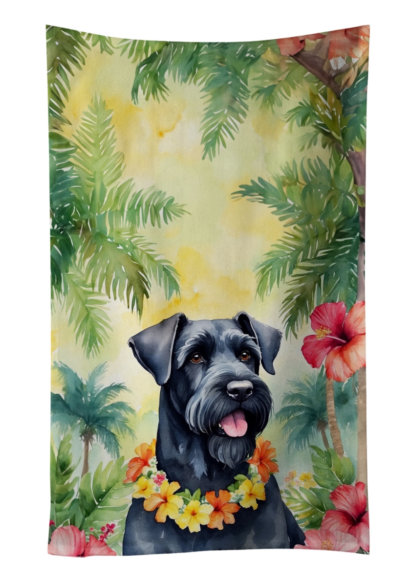 DAC6441KTWL 25 x 15 in. Giant Schnauzer Luau Kitchen Towel