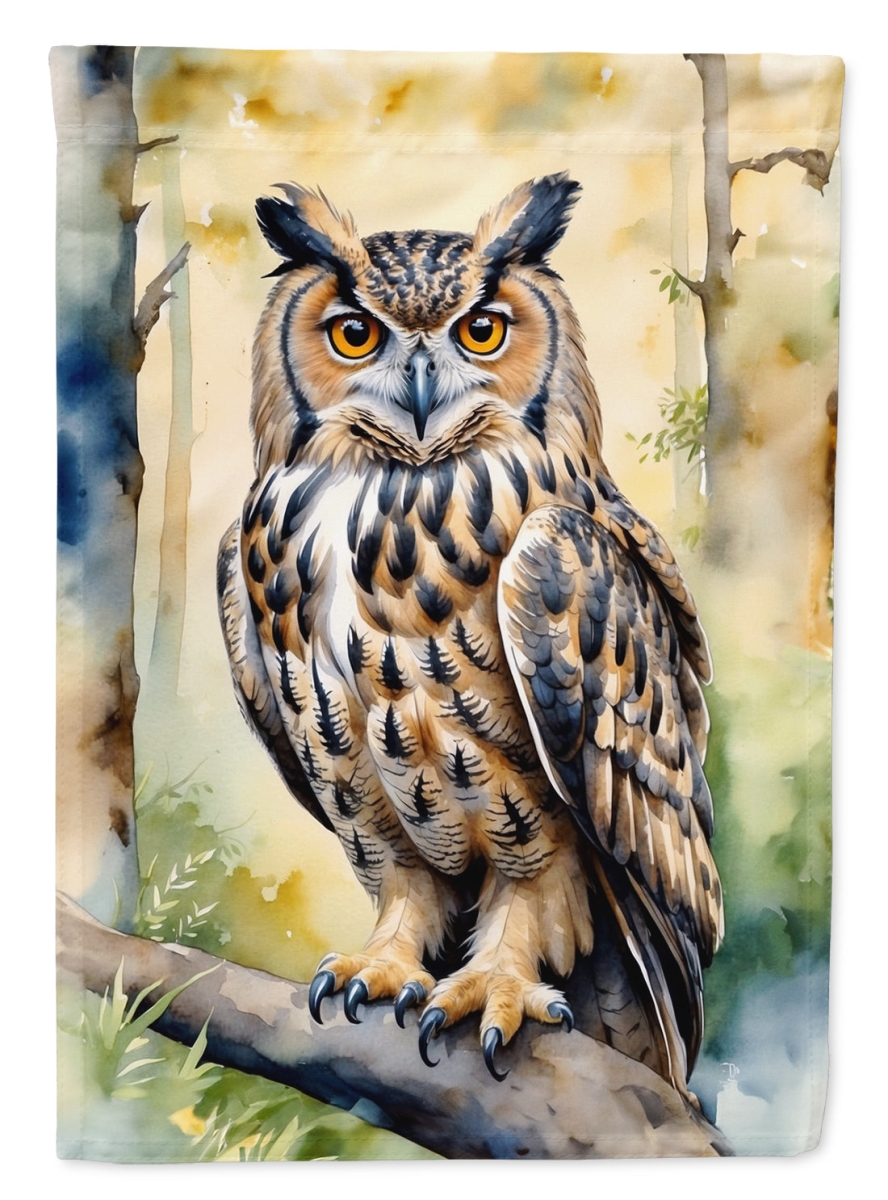 DAC7458CHF 40 x 28 in. Eurasian Eagle Owl House Flag