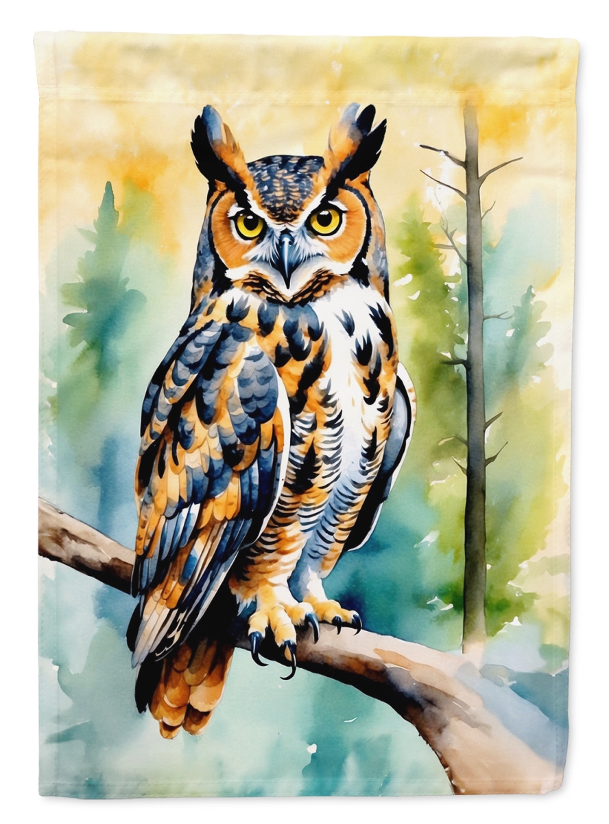 DAC7460CHF 40 x 28 in. Great Horned Owl House Flag