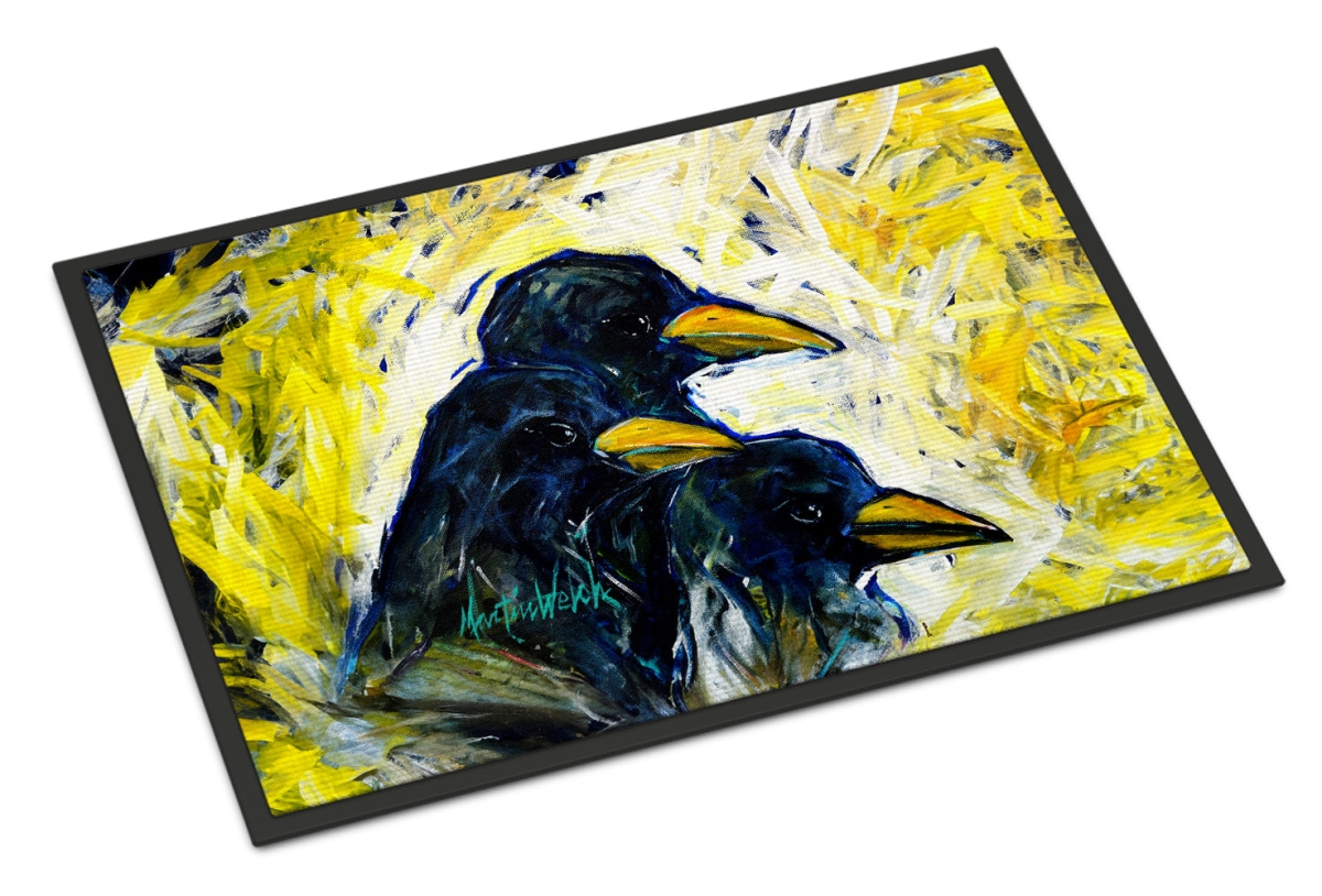 MW2013JMAT 24 x 36 in. Baked in A Pie Crows Doormat