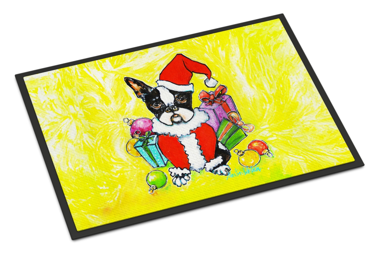 MW2026JMAT 24 x 36 in. Boston Terrier Stinker That Stole Christmas Doormat