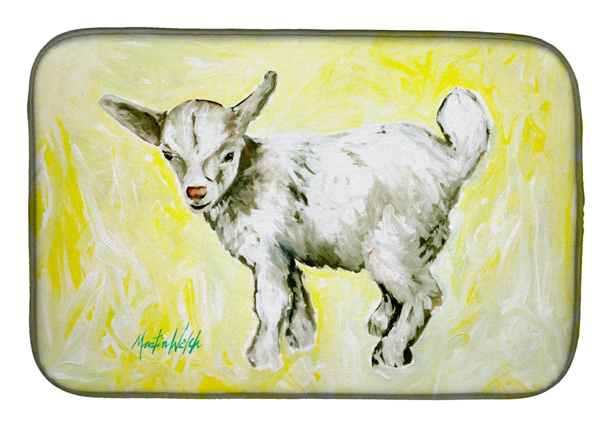 Picture of Carolines Treasures MW2021DDM 21 x 14 in. Billy the Kid Goat Dish Drying Mat