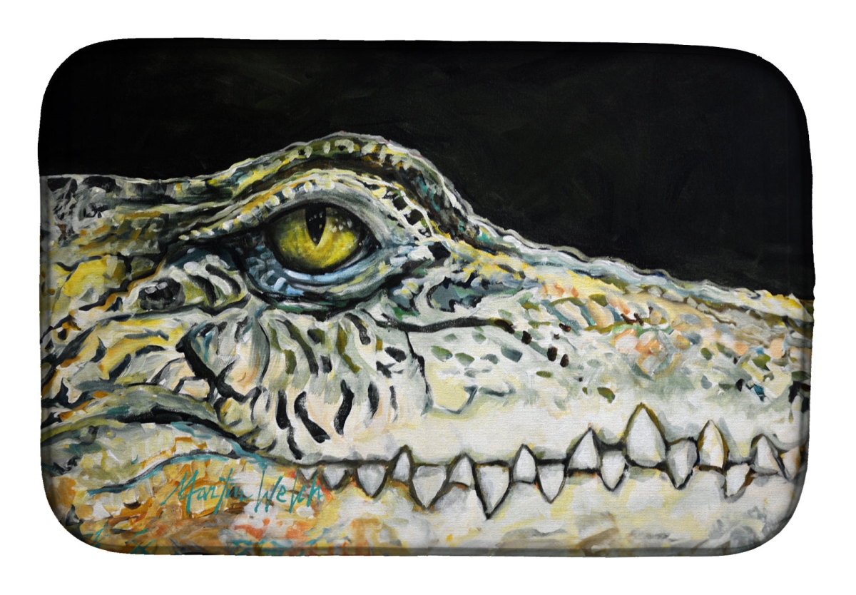 Picture of Carolines Treasures MW2022DDM 21 x 14 in. Bite Me Alligator Dish Drying Mat