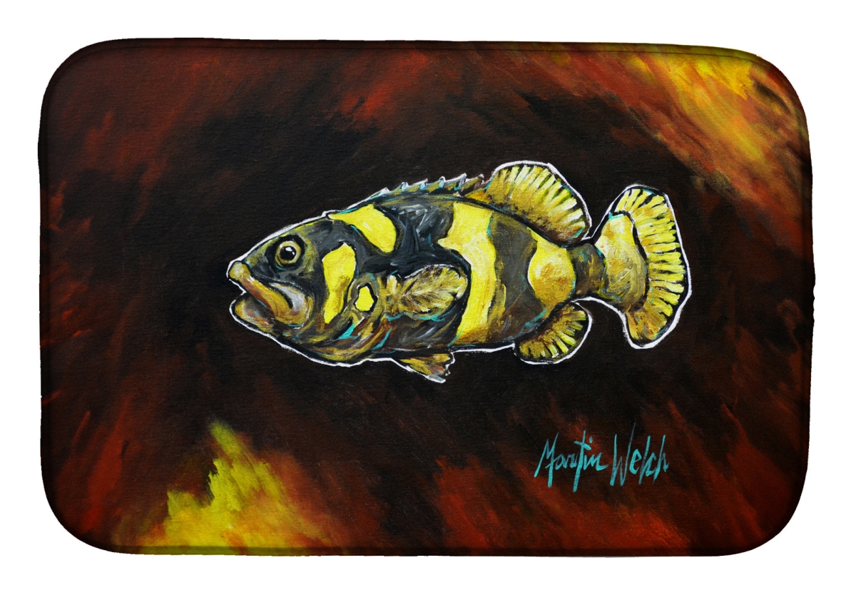 Picture of Carolines Treasures MW2029DDM 21 x 14 in. Bumblebee Fish Dish Drying Mat