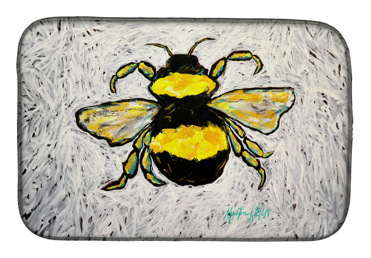 Picture of Carolines Treasures MW2032DDM 21 x 14 in. Buzzbee Bumblebee Dish Drying Mat