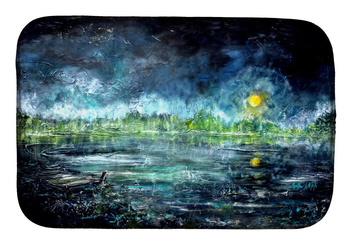 Picture of Carolines Treasures MW2033DDM 21 x 14 in. By the Moonlight Dish Drying Mat