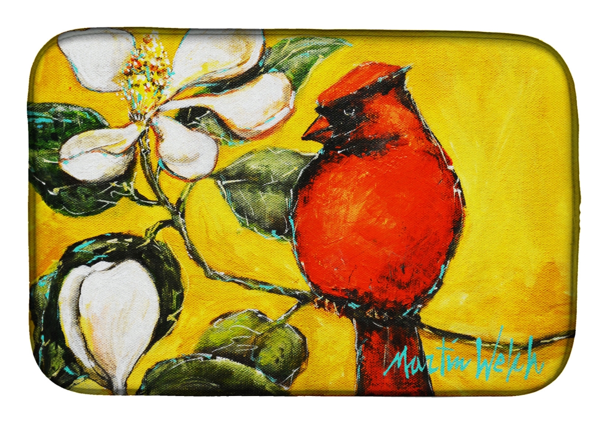 Picture of Carolines Treasures MW2035DDM 21 x 14 in. Cardinal Ochre Dish Drying Mat