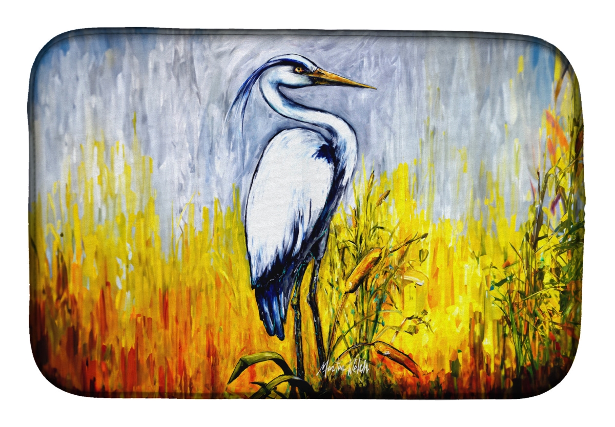 Picture of Carolines Treasures MW2037DDM 21 x 14 in. Cattin Around Heron Dish Drying Mat