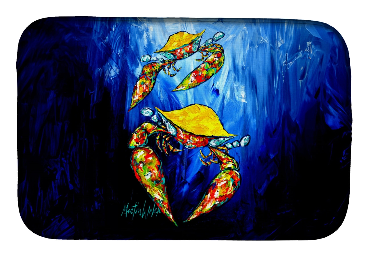 Picture of Carolines Treasures MW2040DDM 21 x 14 in. Crab Fair Dish Drying Mat