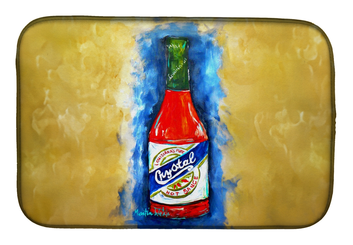 Picture of Carolines Treasures MW2047DDM 21 x 14 in. Hot Sauce Crystal Blue Dish Drying Mat