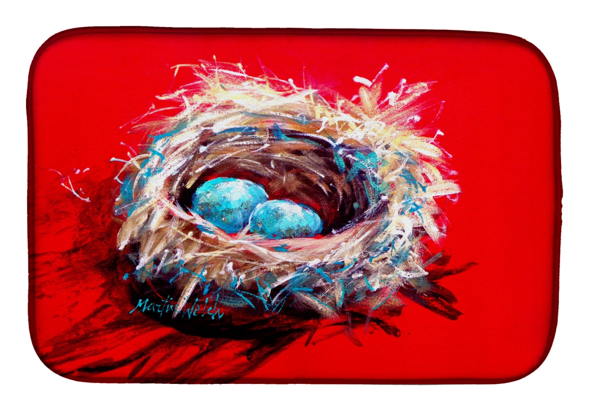 Picture of Carolines Treasures MW2054DDM 21 x 14 in. Egg-Stra Special Bird Nest Dish Drying Mat