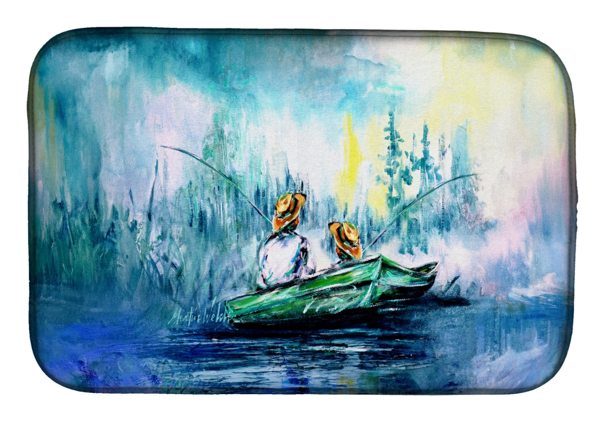 Picture of Carolines Treasures MW2060DDM 21 x 14 in. Fishing on the Bayou Dish Drying Mat