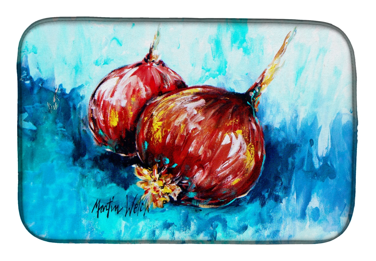 Picture of Carolines Treasures MW2067DDM 21 x 14 in. Onion Funions Dish Drying Mat