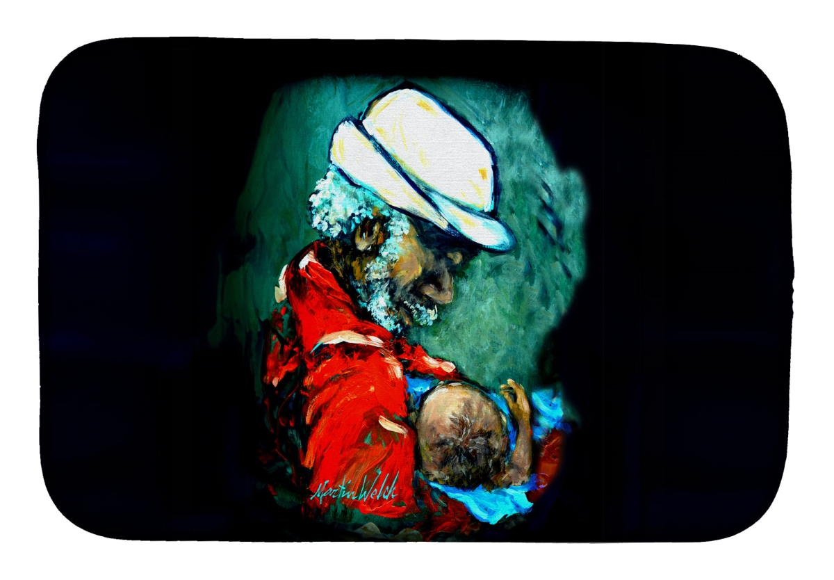 Picture of Carolines Treasures MW2073DDM 21 x 14 in. Grand Pappy & Baby Dish Drying Mat