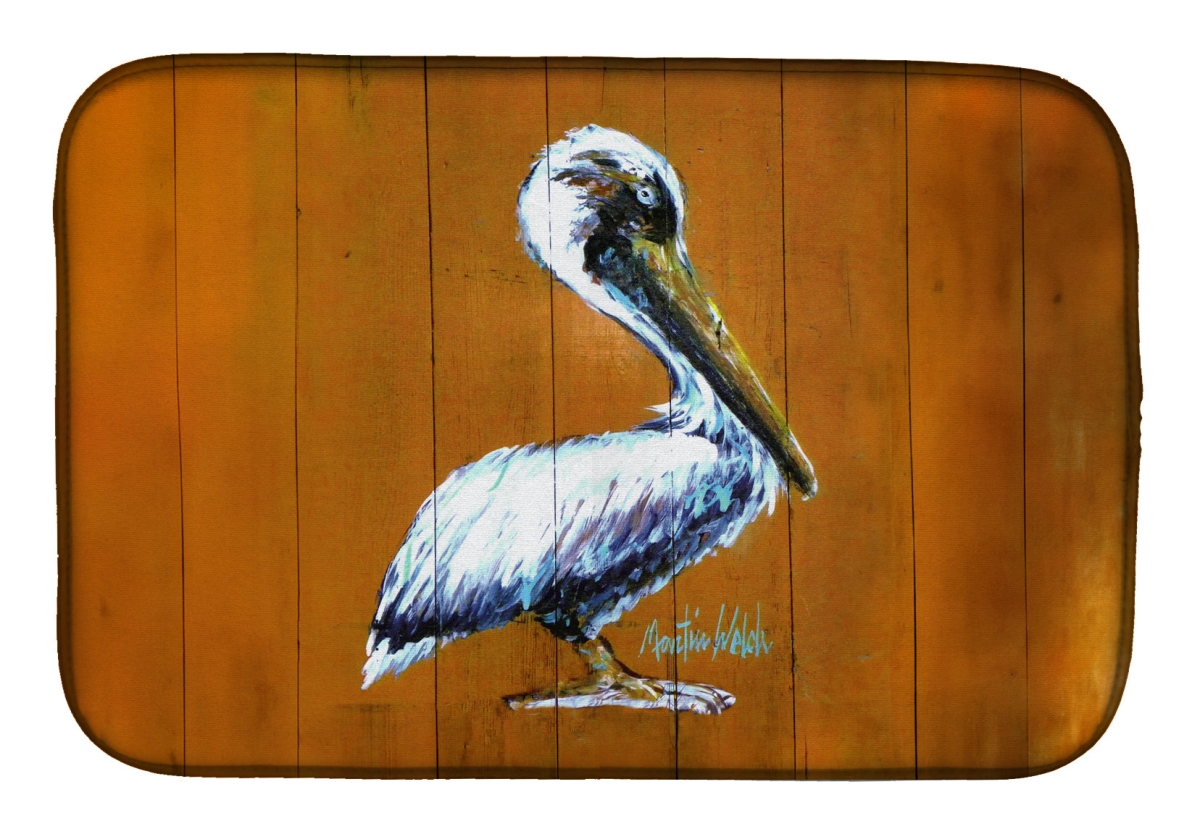 Picture of Carolines Treasures MW2075DDM 21 x 14 in. Hangin in Pelican Dish Drying Mat