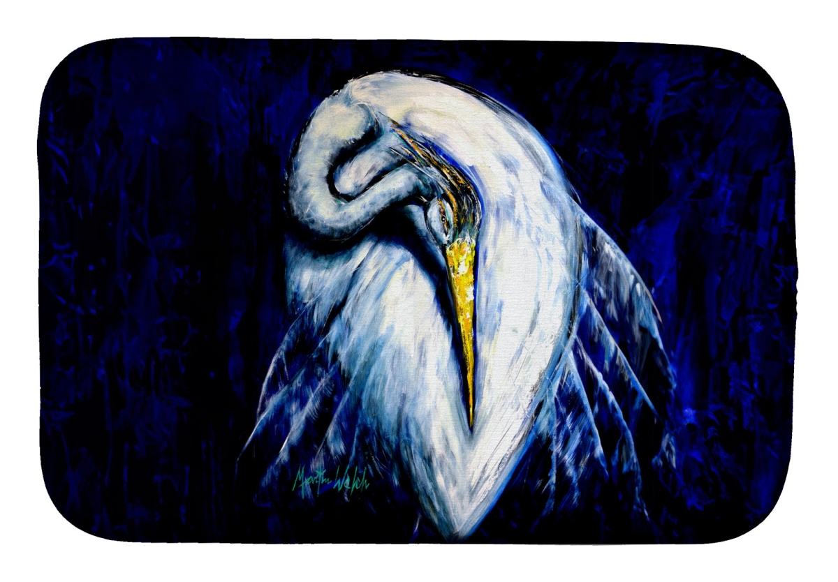 Picture of Carolines Treasures MW2077DDM 21 x 14 in. Heron Freshen Up Dish Drying Mat