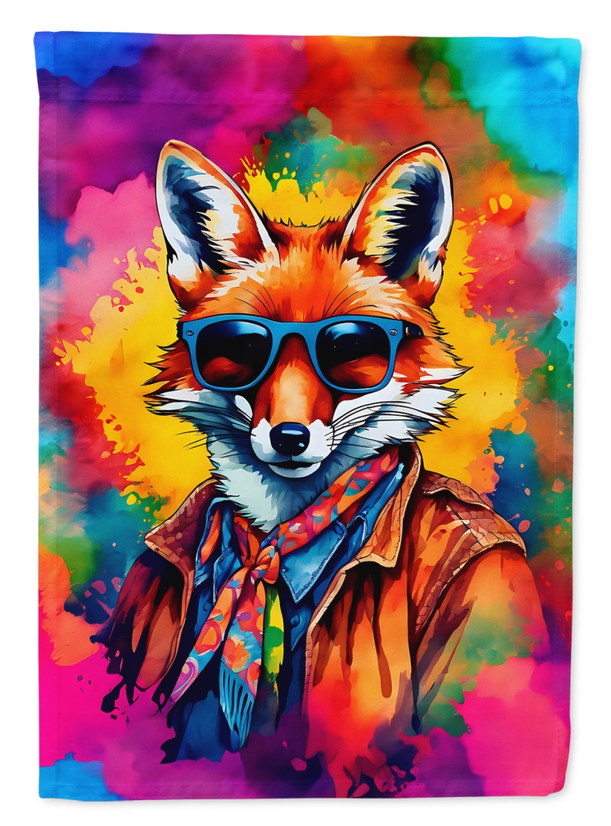 DAC3982CHF 40 x 28 in. Hippie Animal Fox House Flag