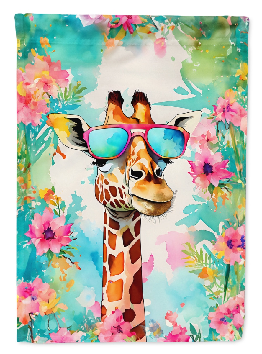 DAC3986CHF 40 x 28 in. Hippie Animal Giraffe House Flag