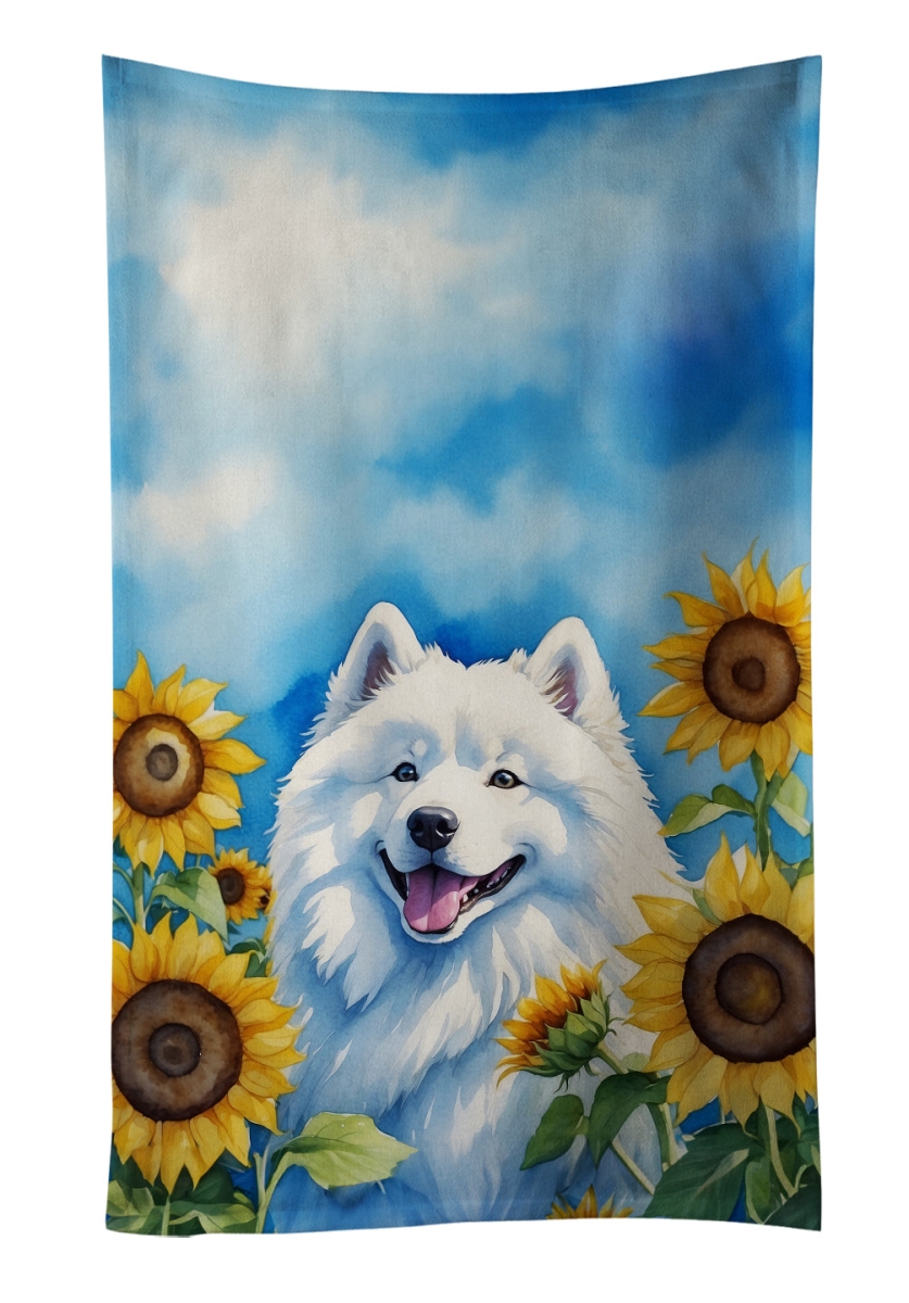 DAC6153KTWL 25 x 15 in. Samoyed in Sunflowers Kitchen Towel