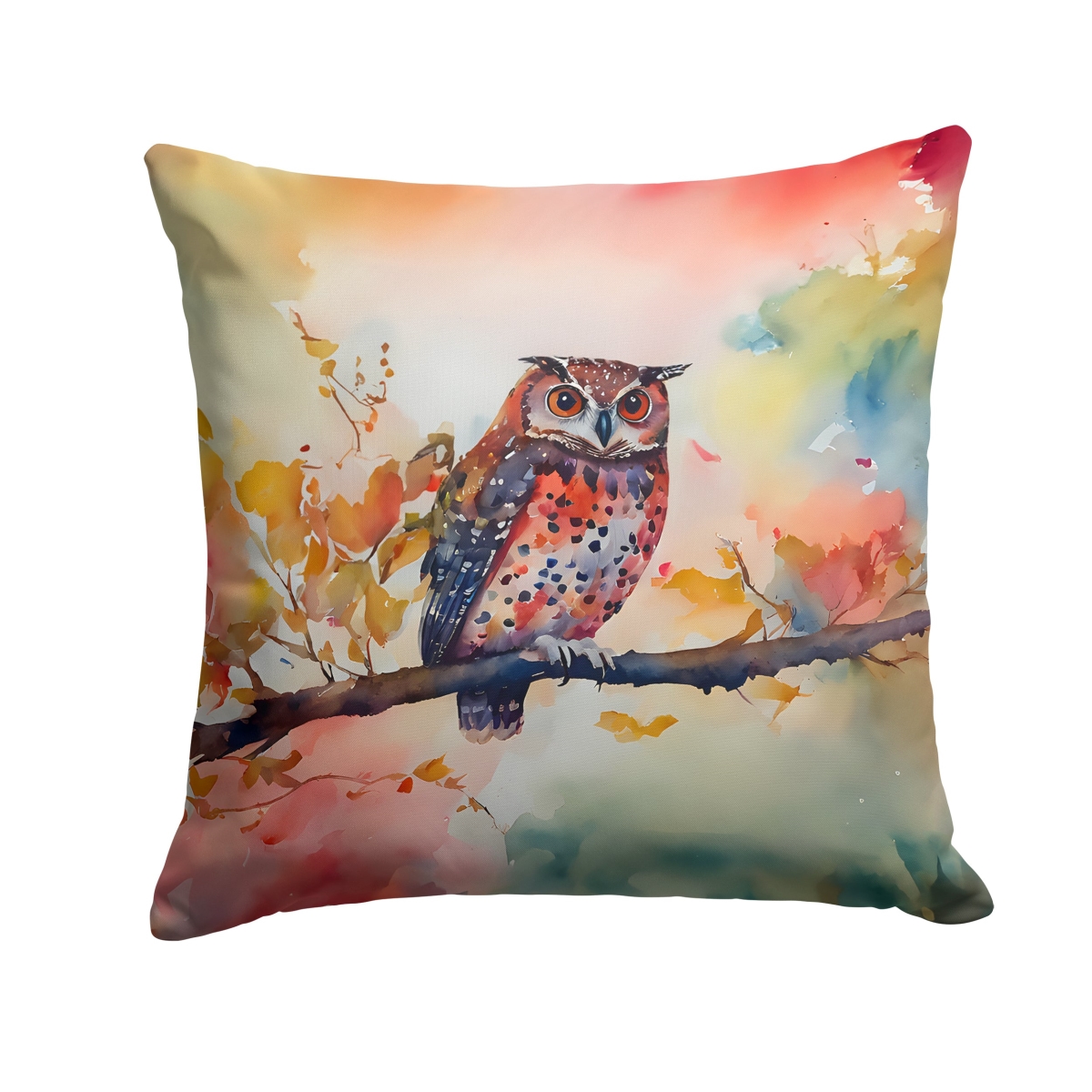 DAC3220PW1818 18 x 18 in. Elf Owl Throw Pillow