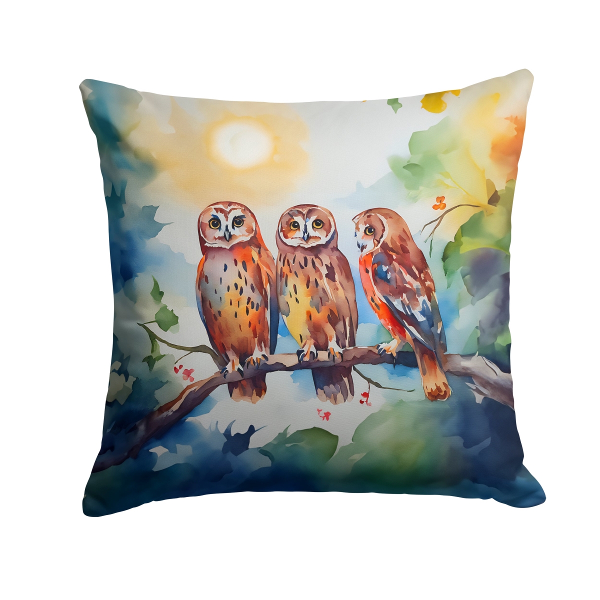 DAC3247PW1818 18 x 18 in. Owls Throw Pillow