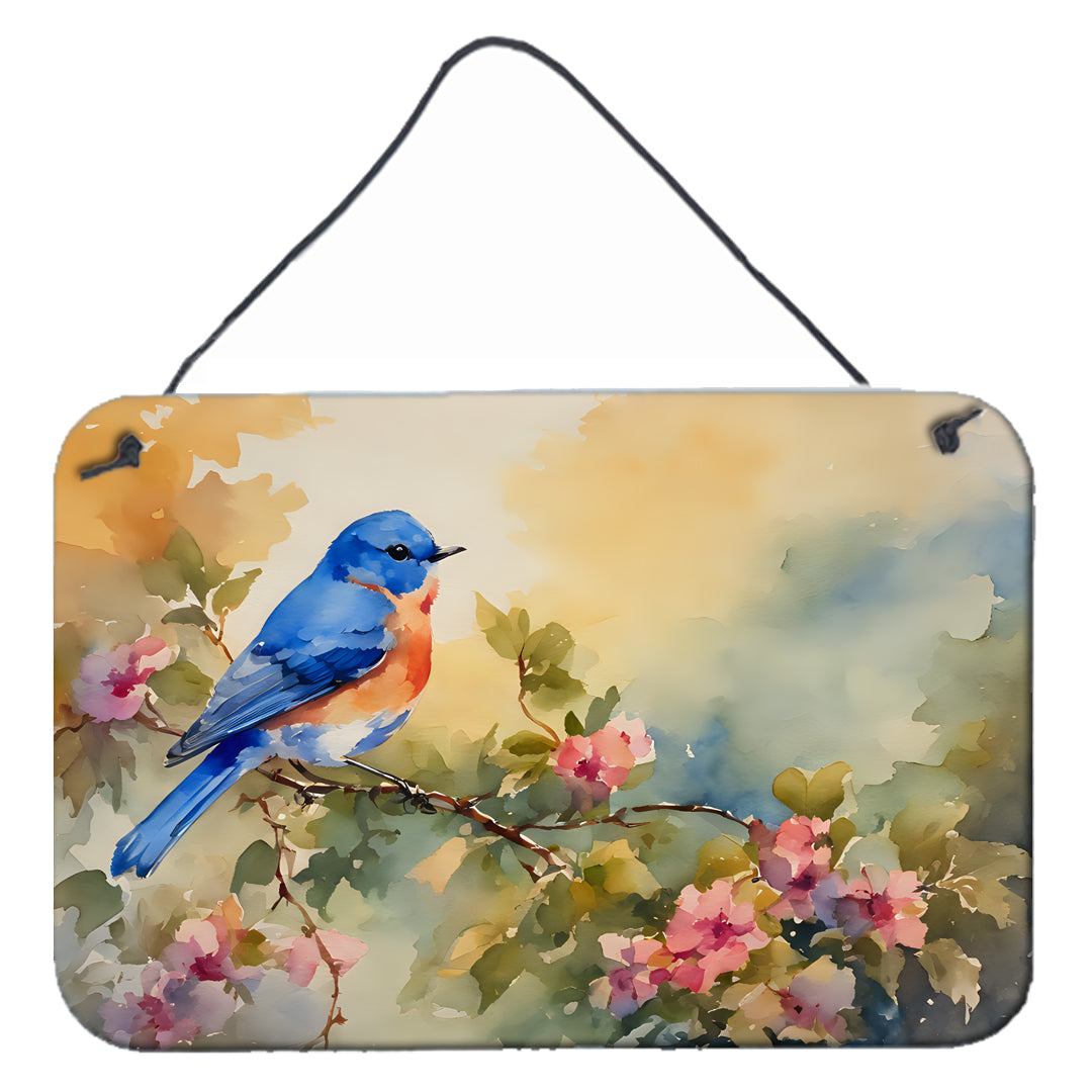 Bluebird Wall Hanging Print - Multicolor - 12 x 8 in. - Durable Aluminum
