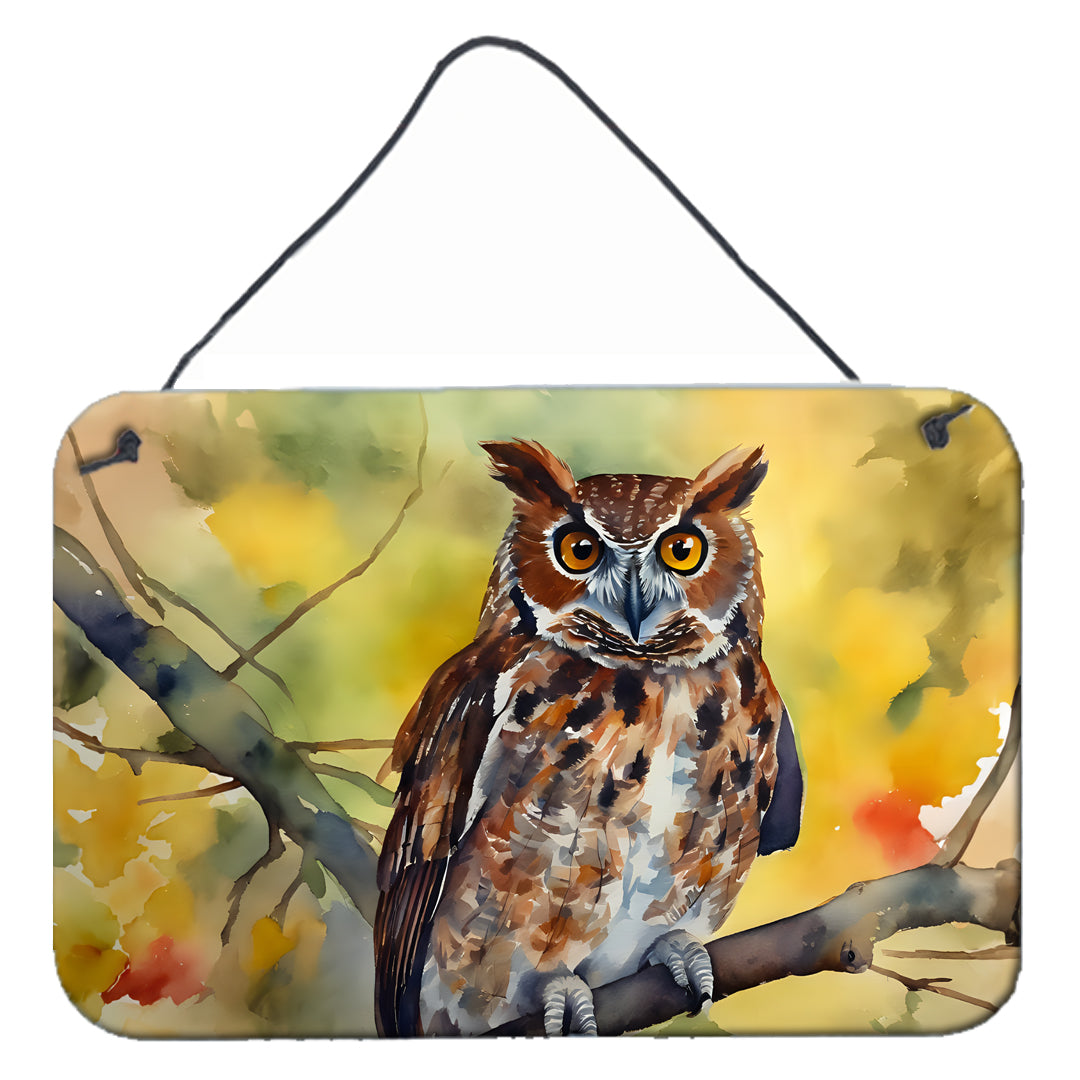 DAC3218DS812 12 x 8 in. Eastern Screech Owl Wall or Door Hanging Prints