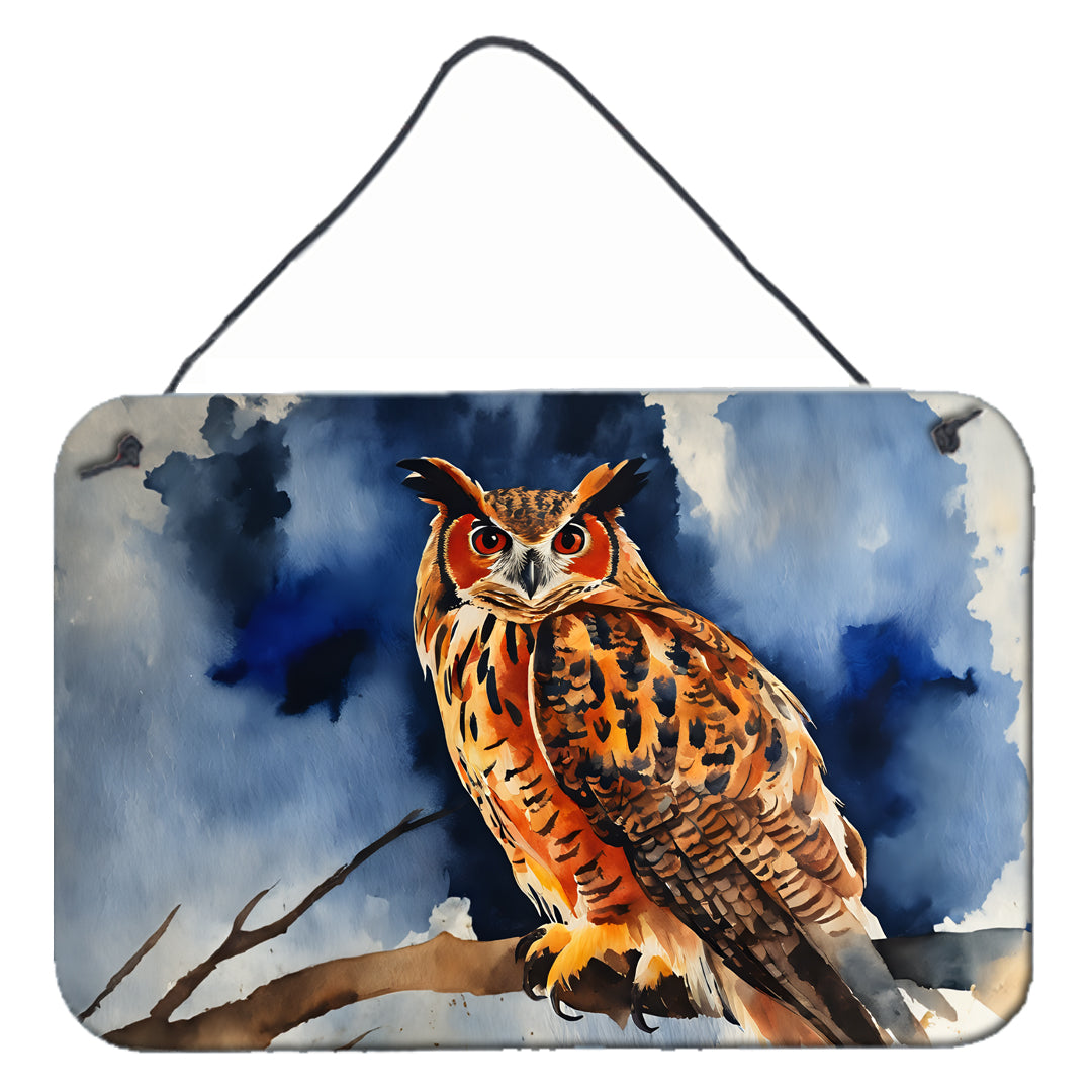DAC3222DS812 12 x 8 in. Eurasian Eagle Owl Wall or Door Hanging Prints