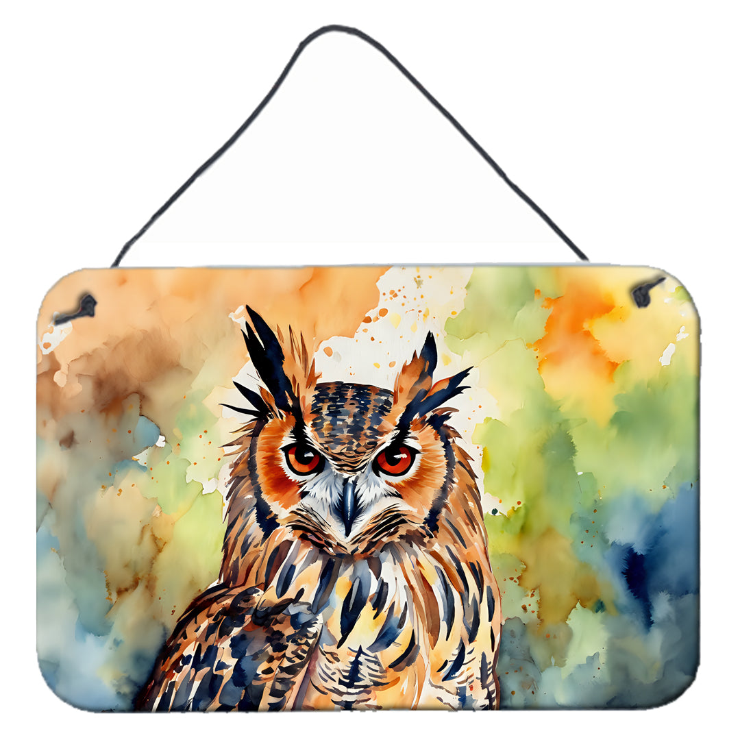 DAC3223DS812 12 x 8 in. Eurasian Eagle Owl Wall or Door Hanging Prints