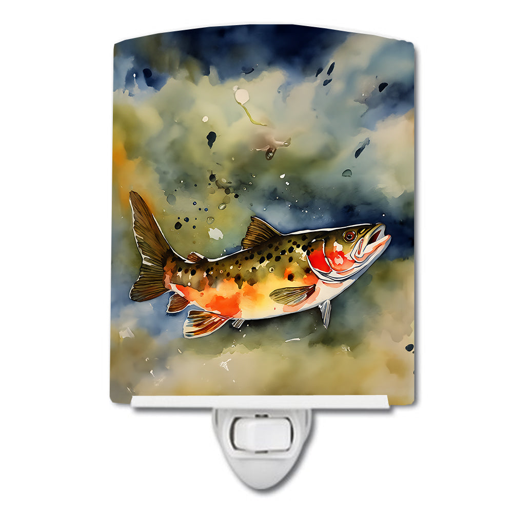 DAC2776CNL 6 x 4 in. Brook Trout Ceramic Night Light