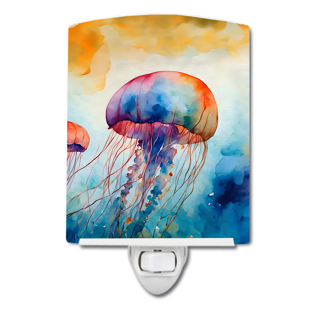 DAC2789CNL 6 x 4 in. Jellyfish Ceramic Night Light