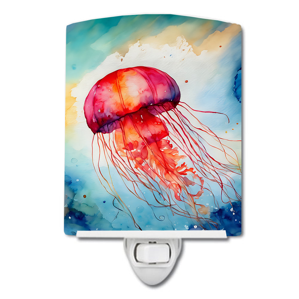 DAC2791CNL 6 x 4 in. Jellyfish Ceramic Night Light