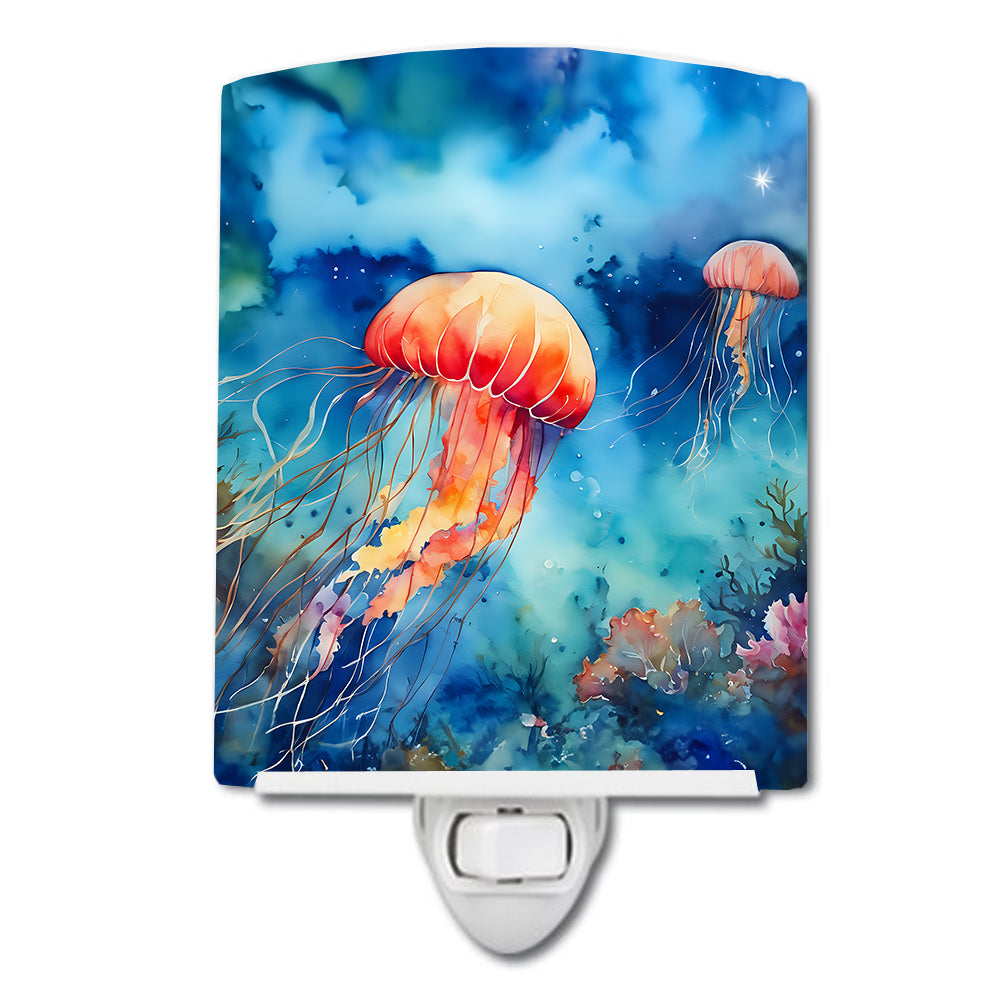 DAC2793CNL 6 x 4 in. Jellyfish Ceramic Night Light