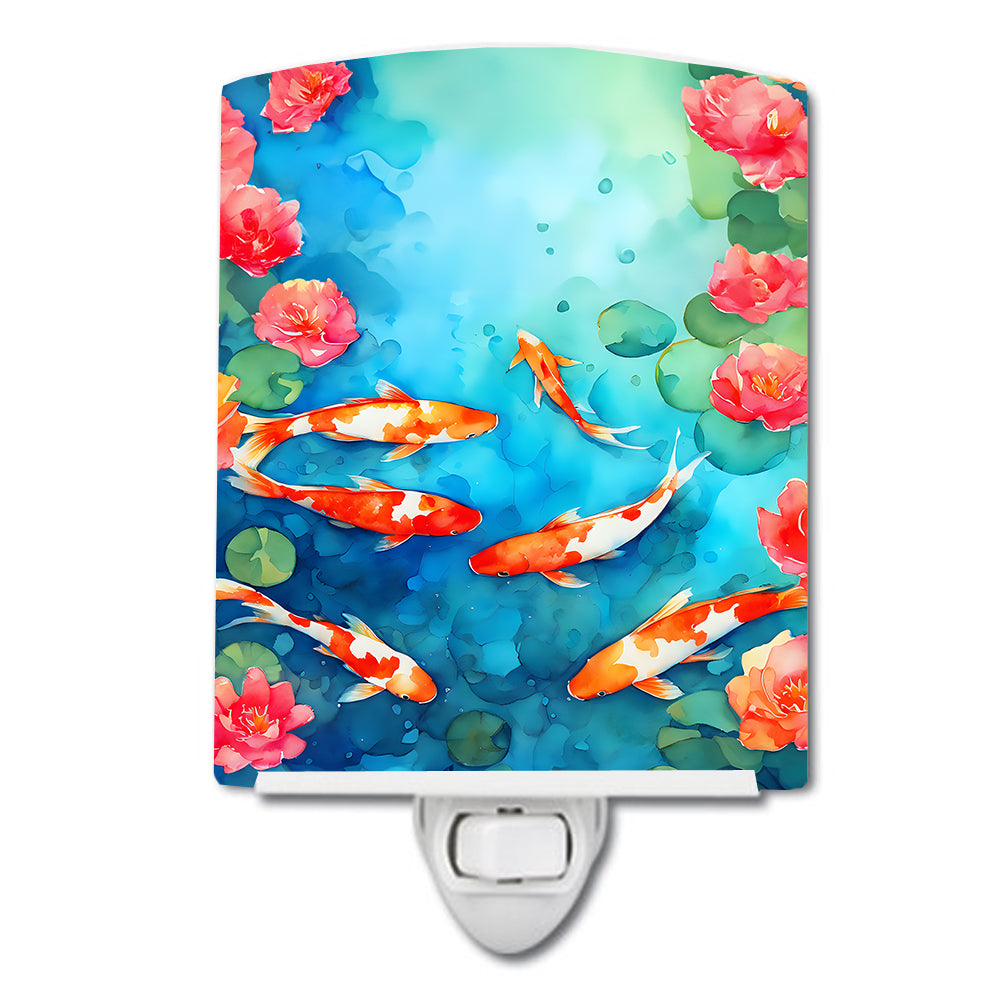 DAC2795CNL 6 x 4 in. Koi Fish Ceramic Night Light