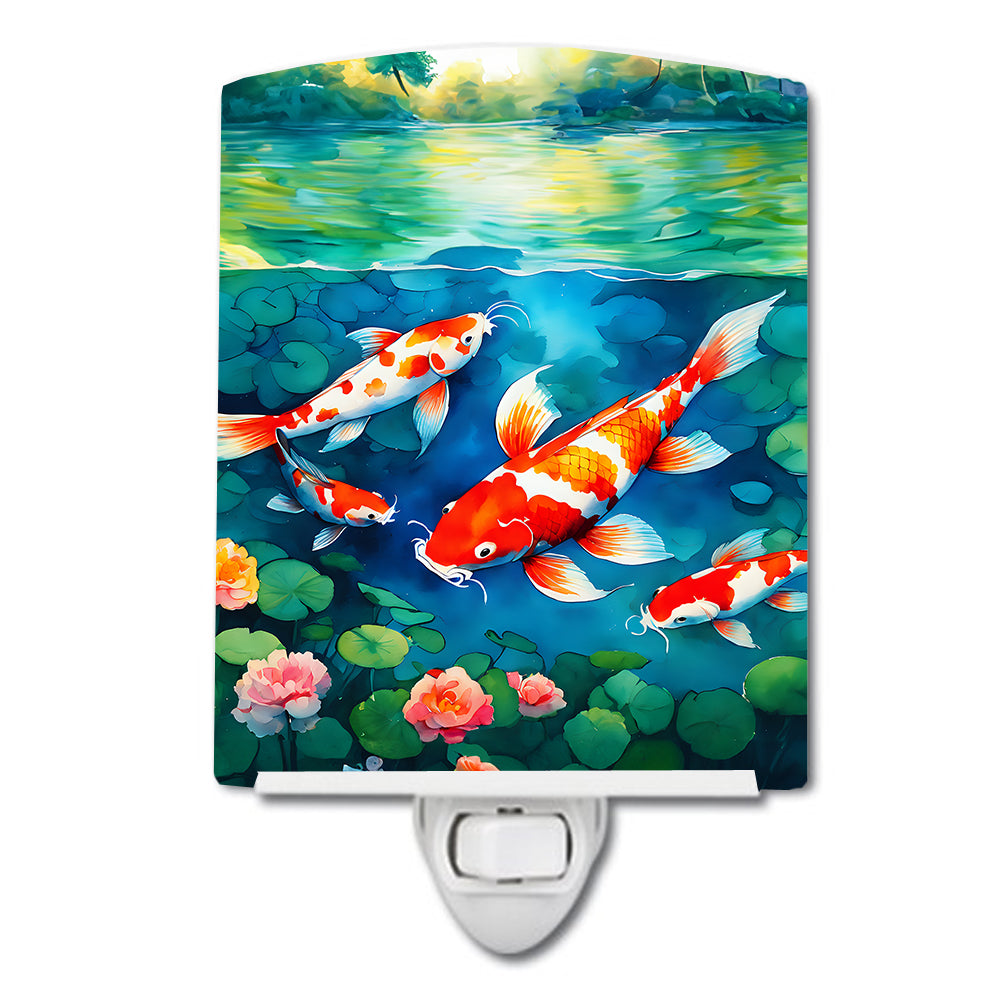 DAC2797CNL 6 x 4 in. Koi Fish Ceramic Night Light