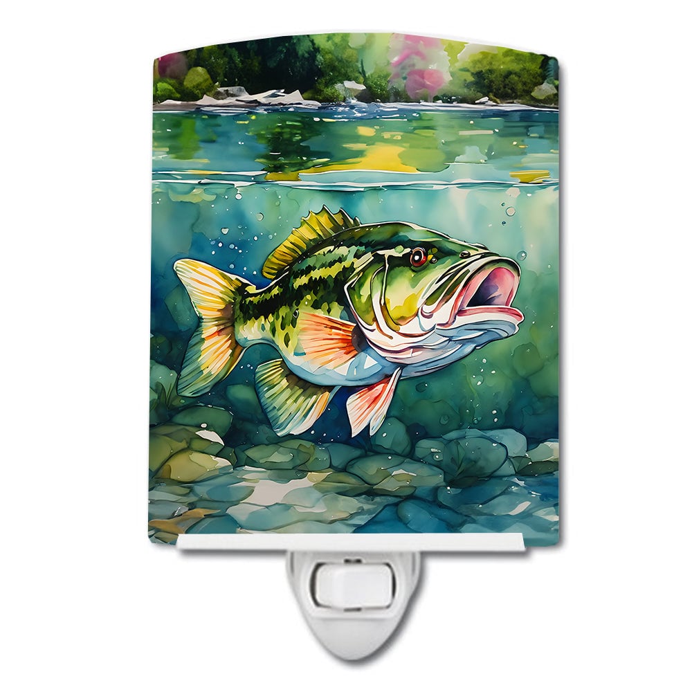 DAC2804CNL 6 x 4 in. Largemouth Bass Ceramic Night Light