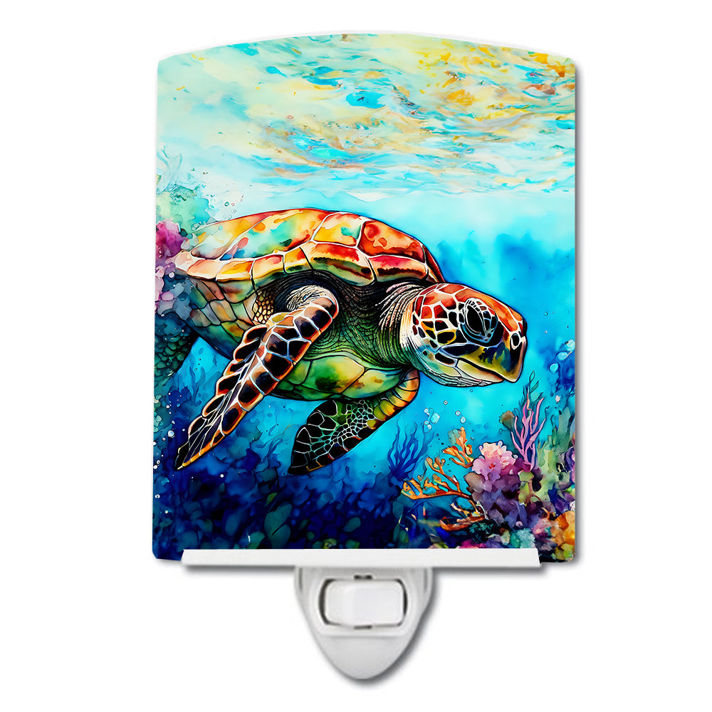 DAC2809CNL 6 x 4 in. Loggerhead Sea Turtle Ceramic Night Light
