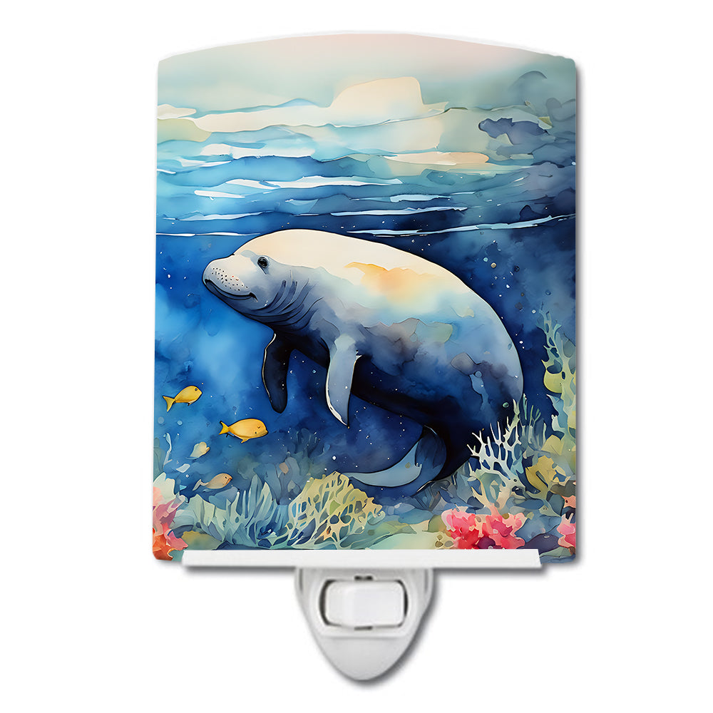 DAC2811CNL 6 x 4 in. Manatee Ceramic Night Light