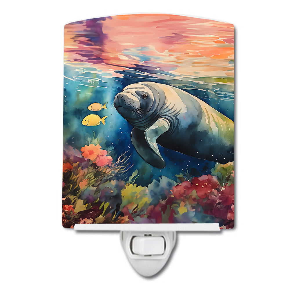 DAC2813CNL 6 x 4 in. Manatee Ceramic Night Light