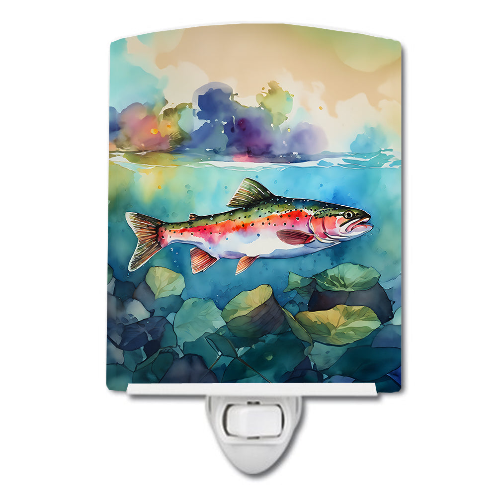 DAC2816CNL 6 x 4 in. Rainbow Trout Ceramic Night Light