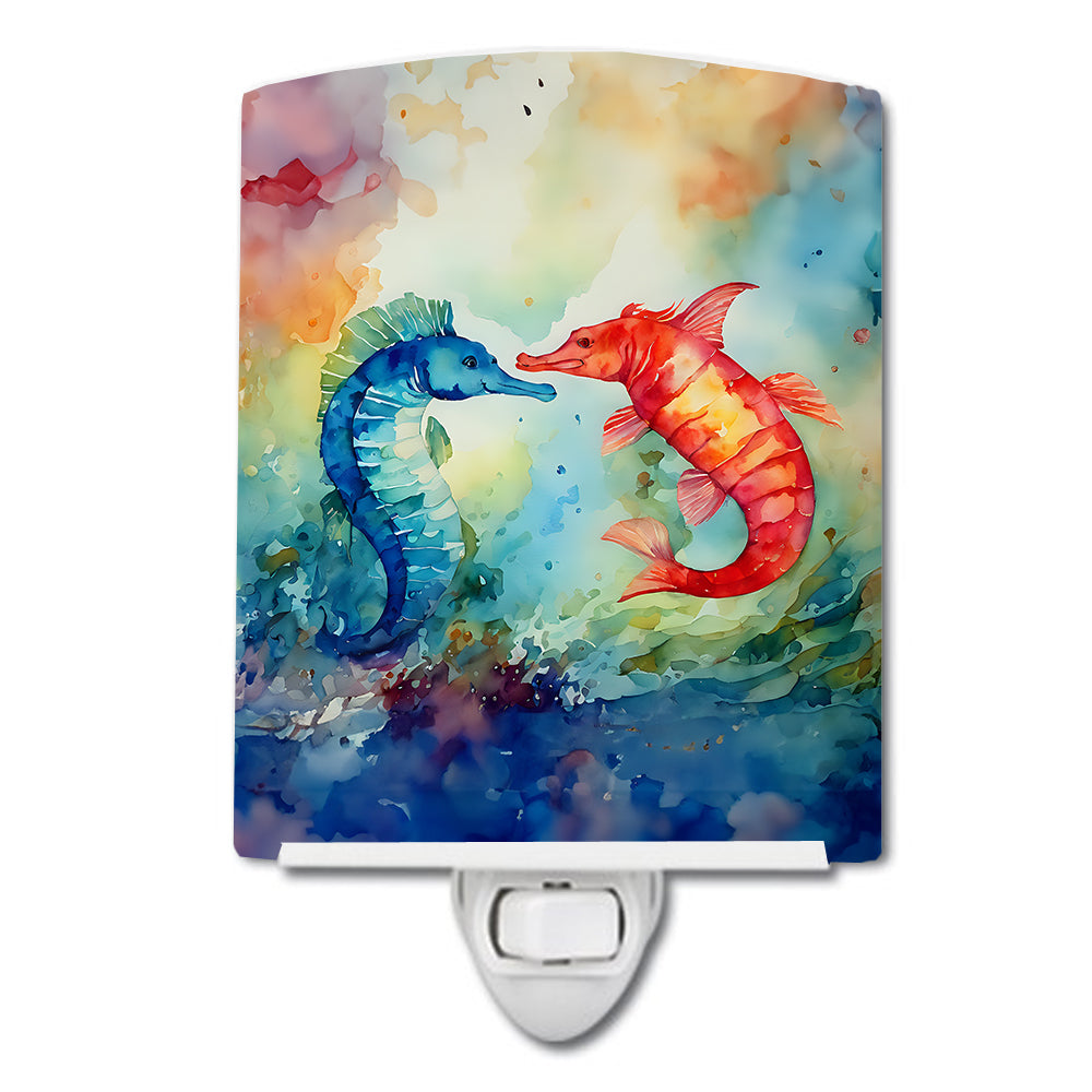 DAC2822CNL 6 x 4 in. Seahorses Ceramic Night Light